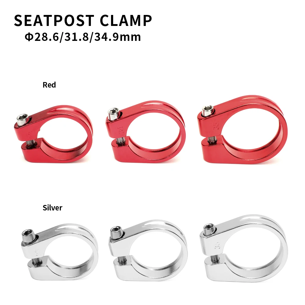Aluminum Alloy Bicycle Seatpost Clamp 28.6/31.8/34.9mm Seat Tube Clamp MTB Bike Seat Tube Clip Bike Parts Bike Saddle Seat Clamp