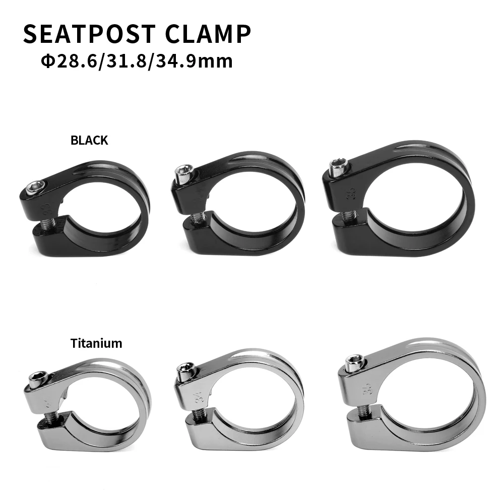 Aluminum Alloy Bicycle Seatpost Clamp 28.6/31.8/34.9mm Seat Tube Clamp MTB Bike Seat Tube Clip Bike Parts Bike Saddle Seat Clamp