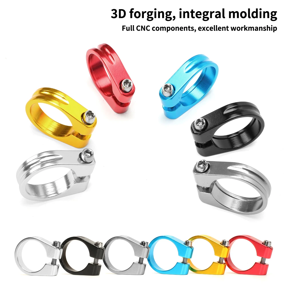 Aluminum Alloy Bicycle Seatpost Clamp 28.6/31.8/34.9mm Seat Tube Clamp MTB Bike Seat Tube Clip Bike Parts Bike Saddle Seat Clamp