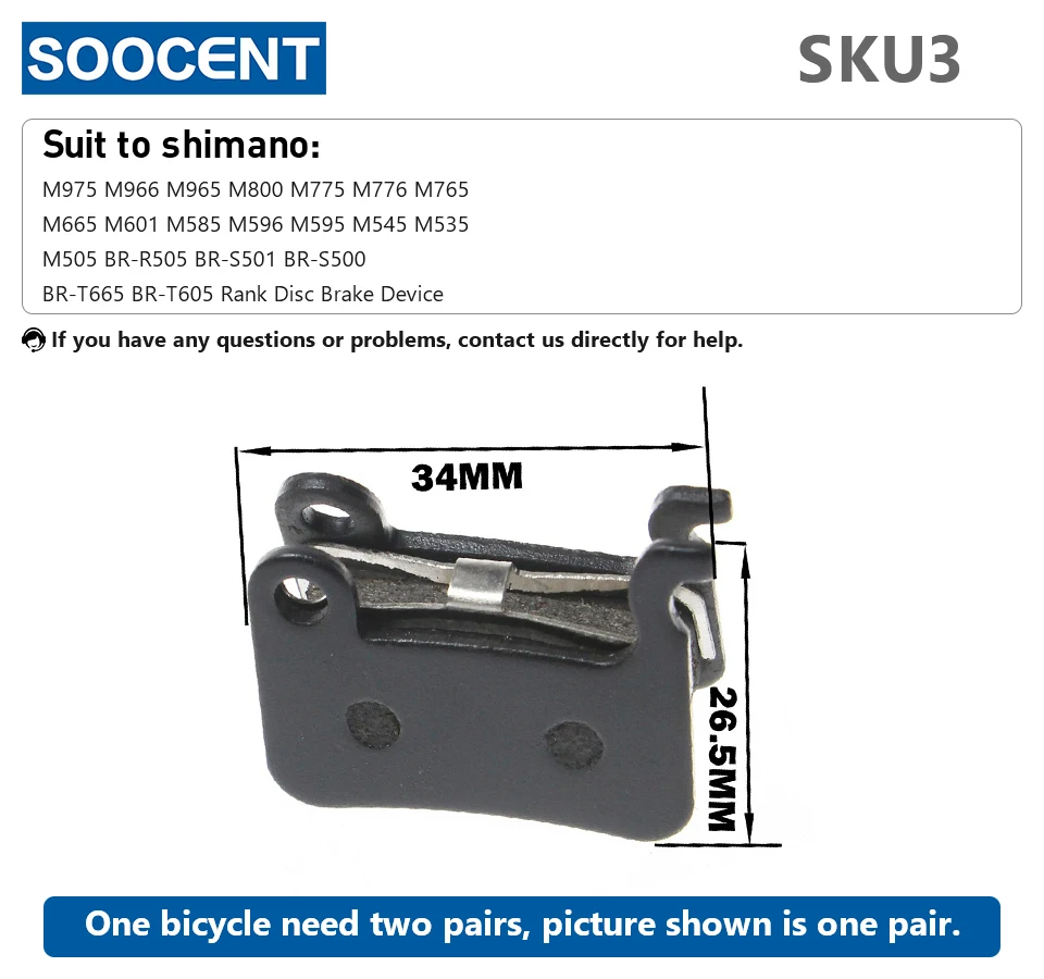 1 Pair/2pcs MTB Bike Hydraulic Brake Pads for Shimano XT M445 355 395 Magura Bicycle Parts Cycling Organic Resin Disc Brake Pads