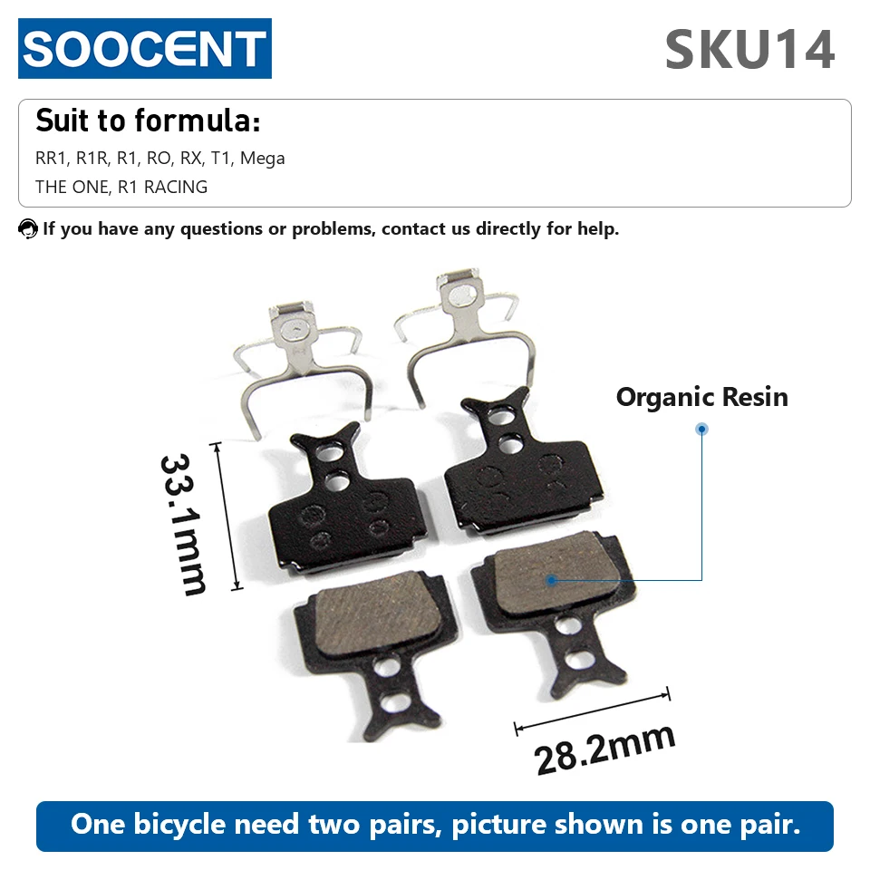 1 Pair/2pcs MTB Bike Hydraulic Brake Pads for Shimano XT M445 355 395 Magura Bicycle Parts Cycling Organic Resin Disc Brake Pads