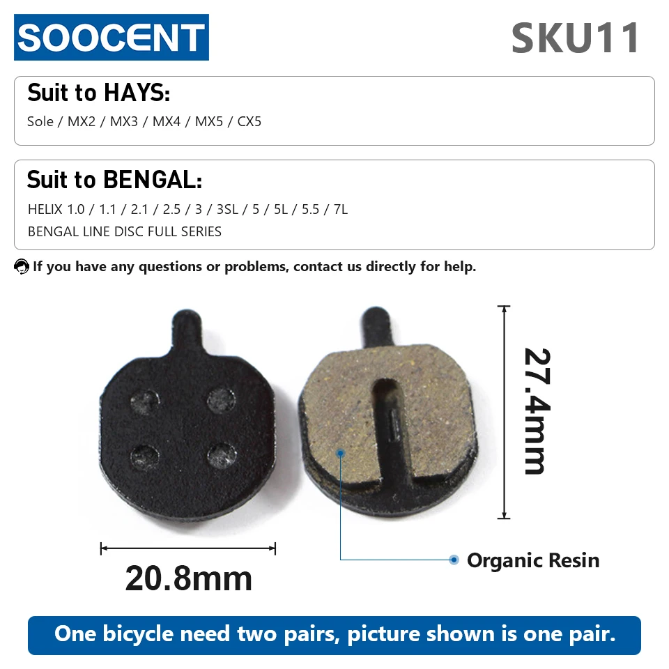 1 Pair/2pcs MTB Bike Hydraulic Brake Pads for Shimano XT M445 355 395 Magura Bicycle Parts Cycling Organic Resin Disc Brake Pads