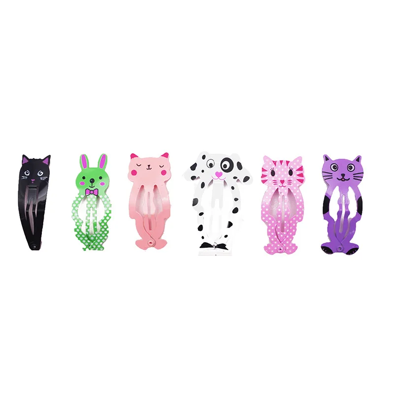 30Pcs/Lot Korean Style Women Hair Accessories Cartoon Hair Clip Flower Hairclip Cute Headdress Print Alloy Hairpins for Girls