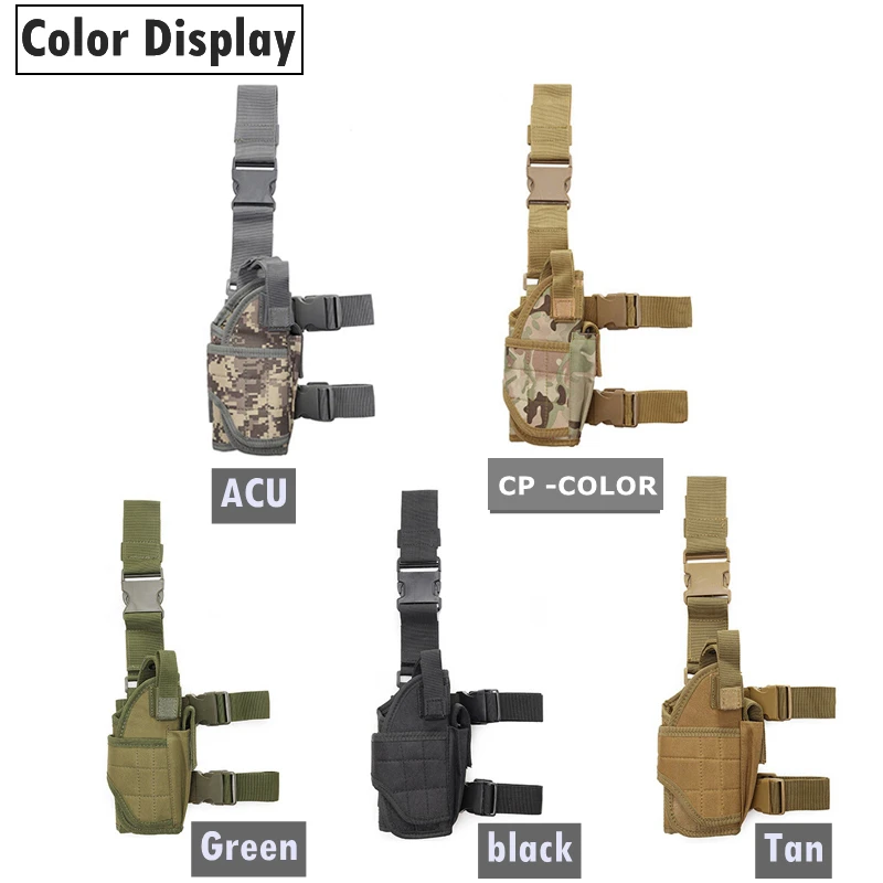 Universal Drop Leg Gun Holster Right Handed Tactical Thigh Pistol Bag Pouch Legs Harness for All Handguns