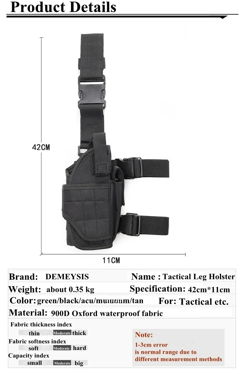 Universal Drop Leg Gun Holster Right Handed Tactical Thigh Pistol Bag Pouch Legs Harness for All Handguns