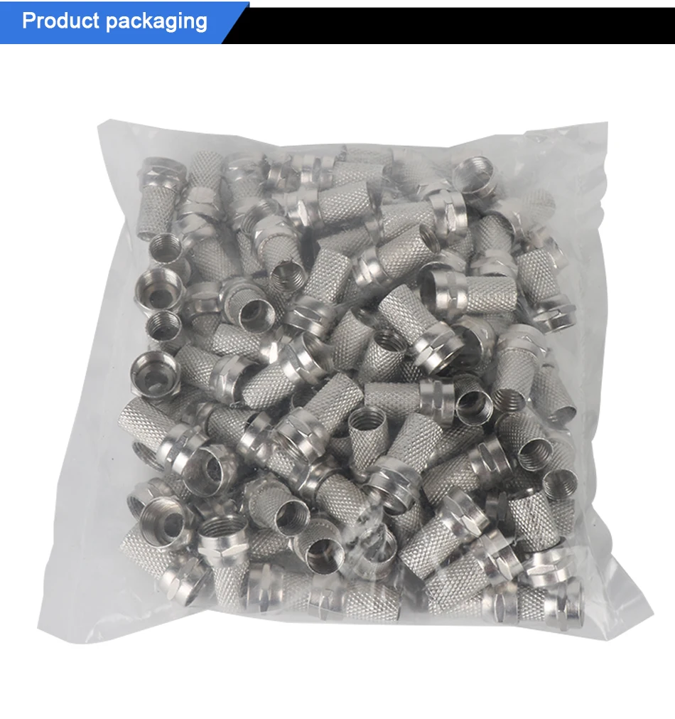 Tungfull New Copper Twist On RG6 F Type Coaxial Cable Connector Plugs High Quality Connector For TV Satellite Virgin Cable