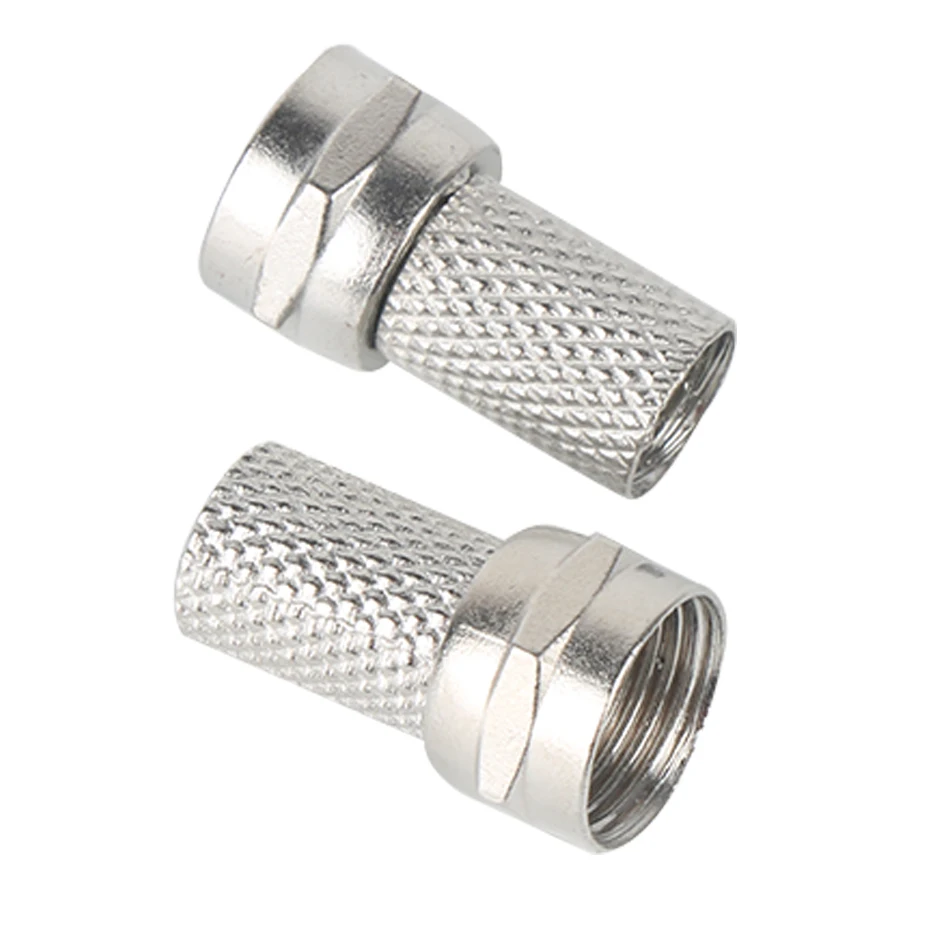 Tungfull New Copper Twist On RG6 F Type Coaxial Cable Connector Plugs High Quality Connector For TV Satellite Virgin Cable