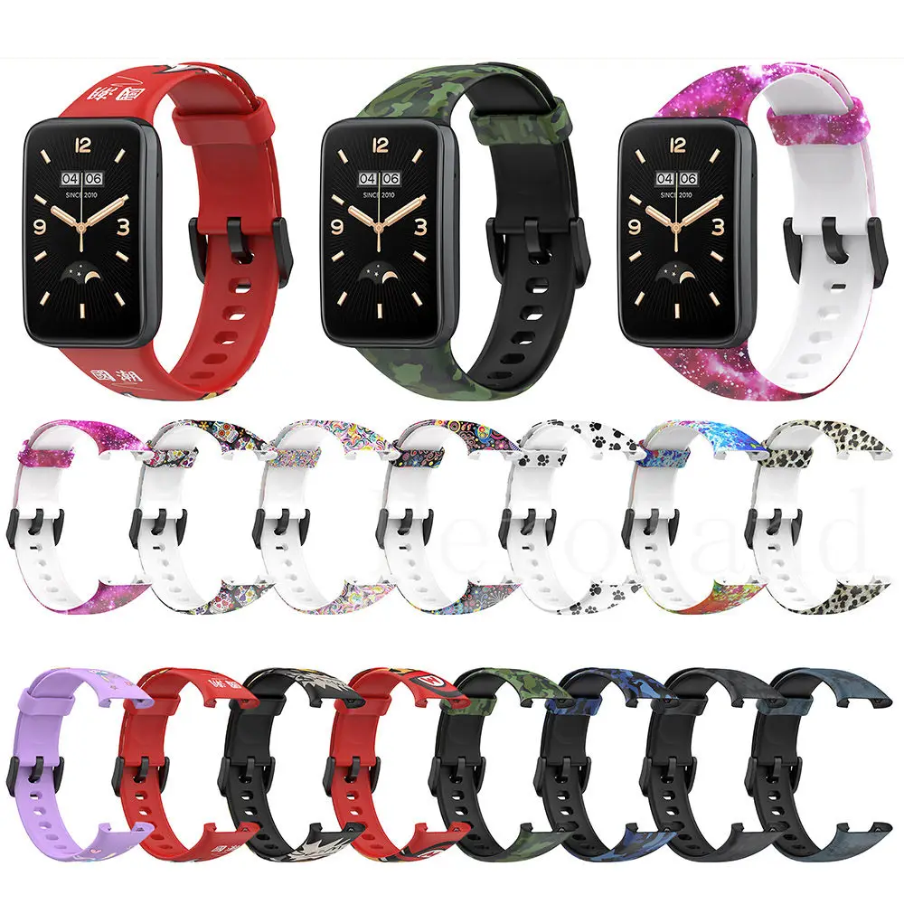 Wristband Bracelet Watchband For Xiaomi Mi Band 7 Pro Strap Band For MiBand 7Pro Smart Wriststrap Printing TPU Belt Accessories