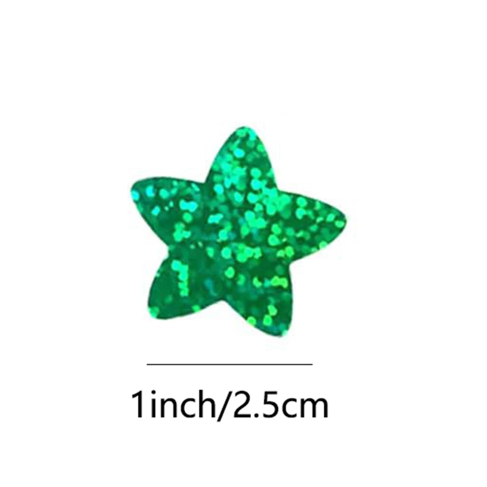 50-500pcs Holographic Color Star Stickers Reward Foil Star Stickers Labels For Wall Crafts Classroom Supplies Stationery Sticker