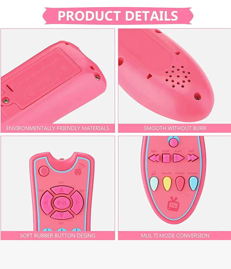 Music Mobile Phone TV Remote Control Car Key Baby Early Educational Toys Electric Numbers English Learning Toys Gift For Newborn