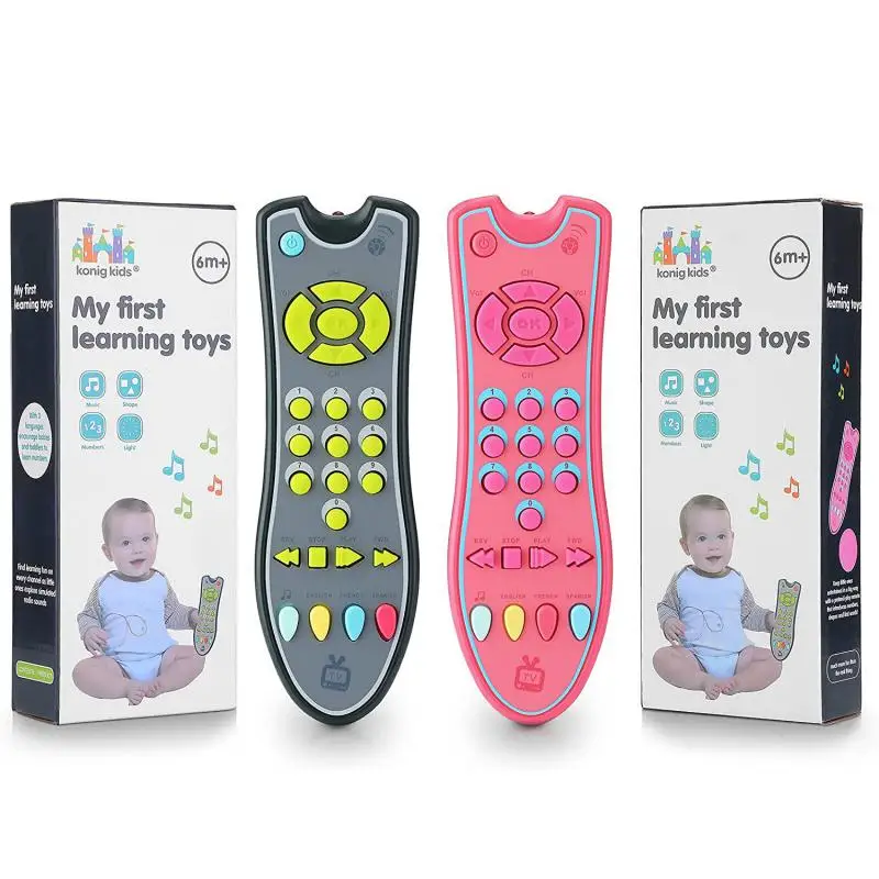 Music Mobile Phone TV Remote Control Car Key Baby Early Educational Toys Electric Numbers English Learning Toys Gift For Newborn