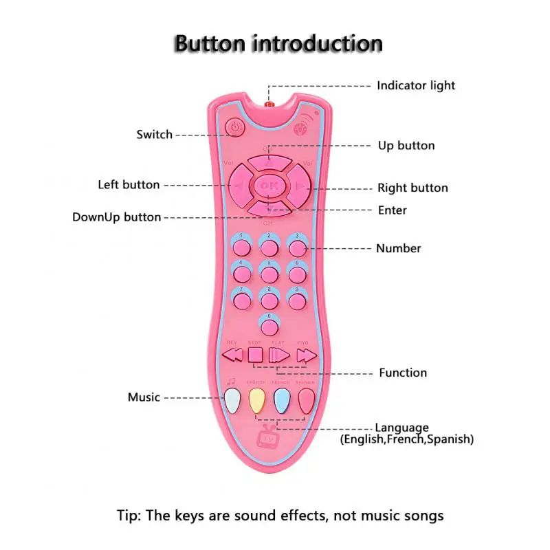 Music Mobile Phone TV Remote Control Car Key Baby Early Educational Toys Electric Numbers English Learning Toys Gift For Newborn