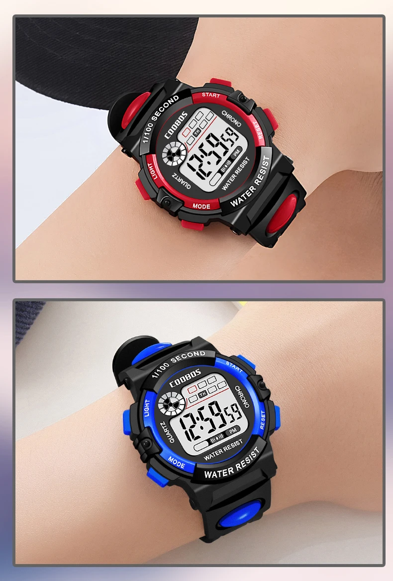 COOBOS Brand Children Watches Led Digital Kids Watches Boys Sports Watch Student Multifunctional Wristwatches Relogio Infantil