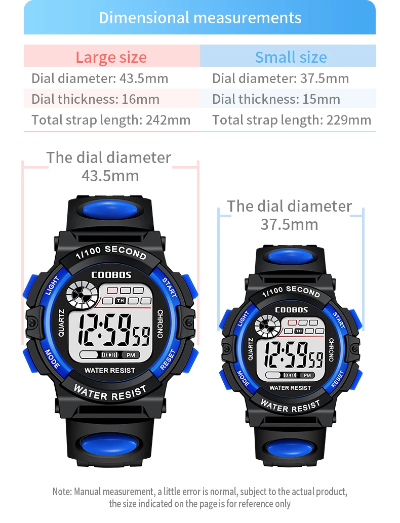 COOBOS Brand Children Watches Led Digital Kids Watches Boys Sports Watch Student Multifunctional Wristwatches Relogio Infantil