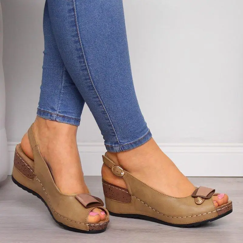 2023 Women Dance Orthopedic Slippers Corrector Walking Sandals Open Toe Summer Shoes Vintage Low Heels Female Platform Shoes