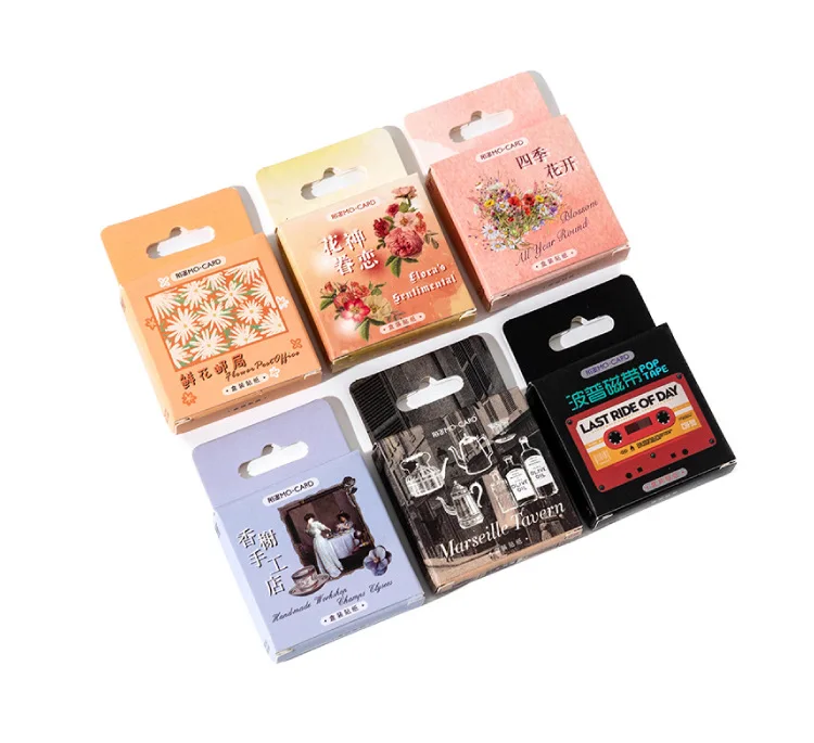 46pcs Flower Post Office Series Decorative Boxed Stickers Scrapbooking Label Diary Stationery Album Phone Journal Planner