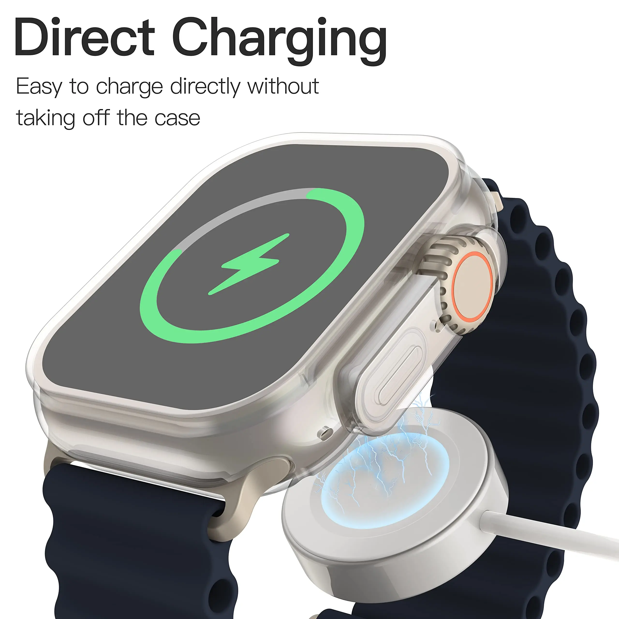 Watch Case for Apple Watch Ultra 4/3/2 49MM Series 8 7 SE 6 5 45MM 41MM 44MM 40MM Transparent Cover Apple Watch Screen Protector