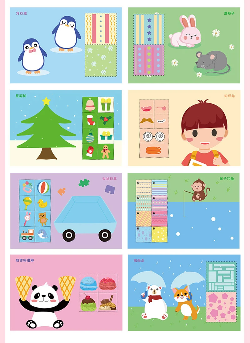 Preschool Cutting Pasting Cut Lines Fruits Animals Paper Projects Kids Learn Scissor Skills Activity Book & Safe Scissors