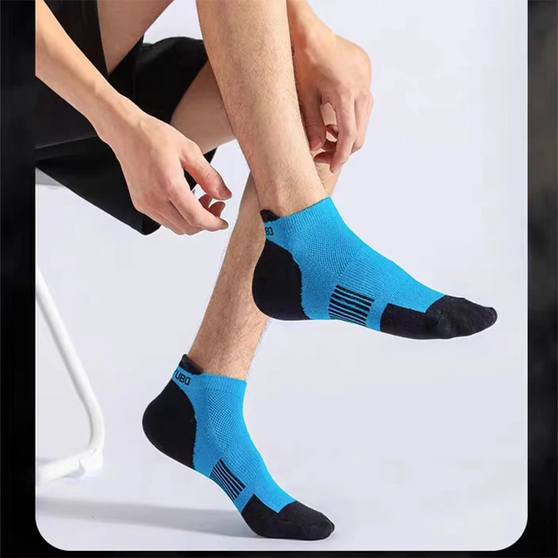 5/10 Pairs Men's Breathable Ankle Socks Mesh Casual Athletic Sports Short Socks Thin Cut for Summer Size 38-45