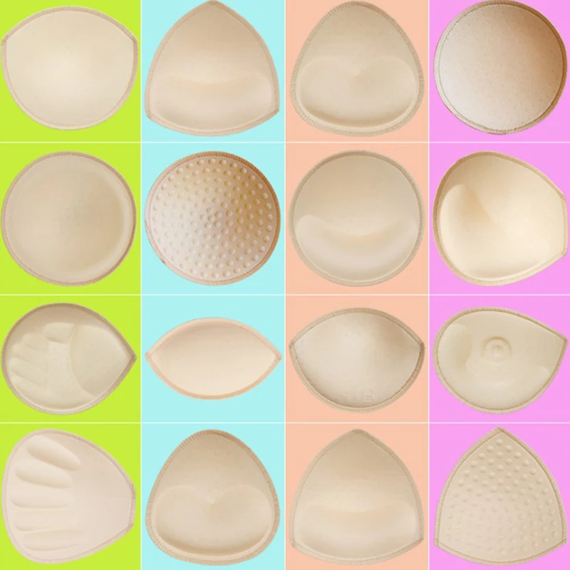 1 Pair Women Intimates Accessories Sponge Swimsuit Breast Push Up Bra Padding Chest Enhancers Bra Foam Insert Chest Cup