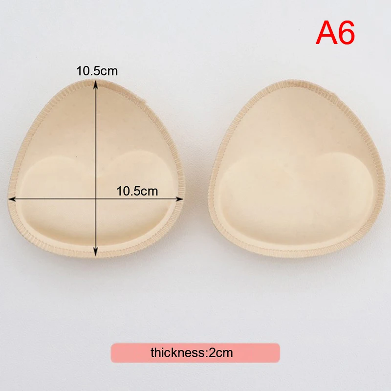 1 Pair Women Intimates Accessories Sponge Swimsuit Breast Push Up Bra Padding Chest Enhancers Bra Foam Insert Chest Cup