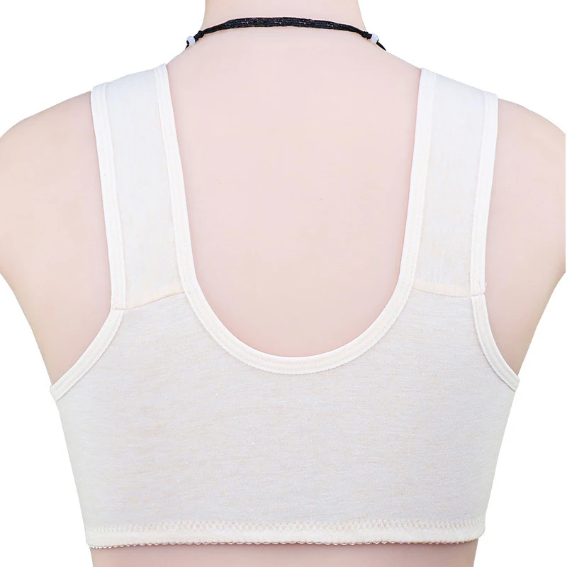 Comfortable Soft Cotton Bra Women Front Closure Camisole Bras Big Size 36-46 AB Cup Middle Age Women Everyday UnderWear
