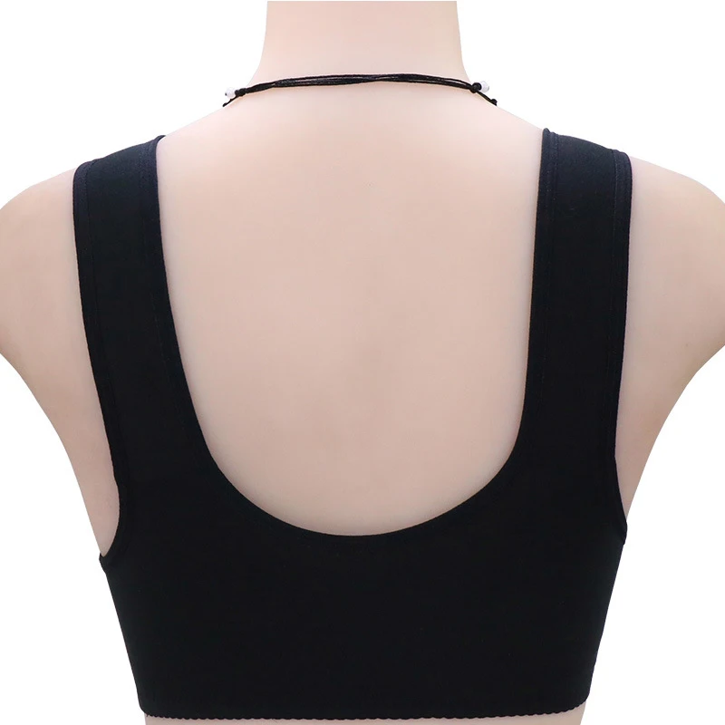 Comfortable Soft Cotton Bra Women Front Closure Camisole Bras Big Size 36-46 AB Cup Middle Age Women Everyday UnderWear