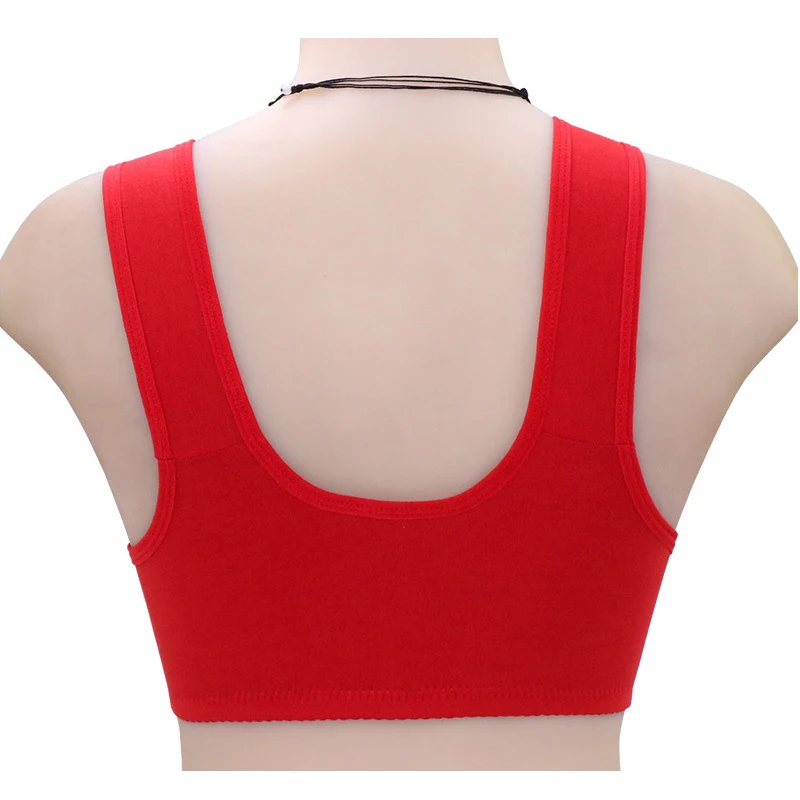 Comfortable Soft Cotton Bra Women Front Closure Camisole Bras Big Size 36-46 AB Cup Middle Age Women Everyday UnderWear