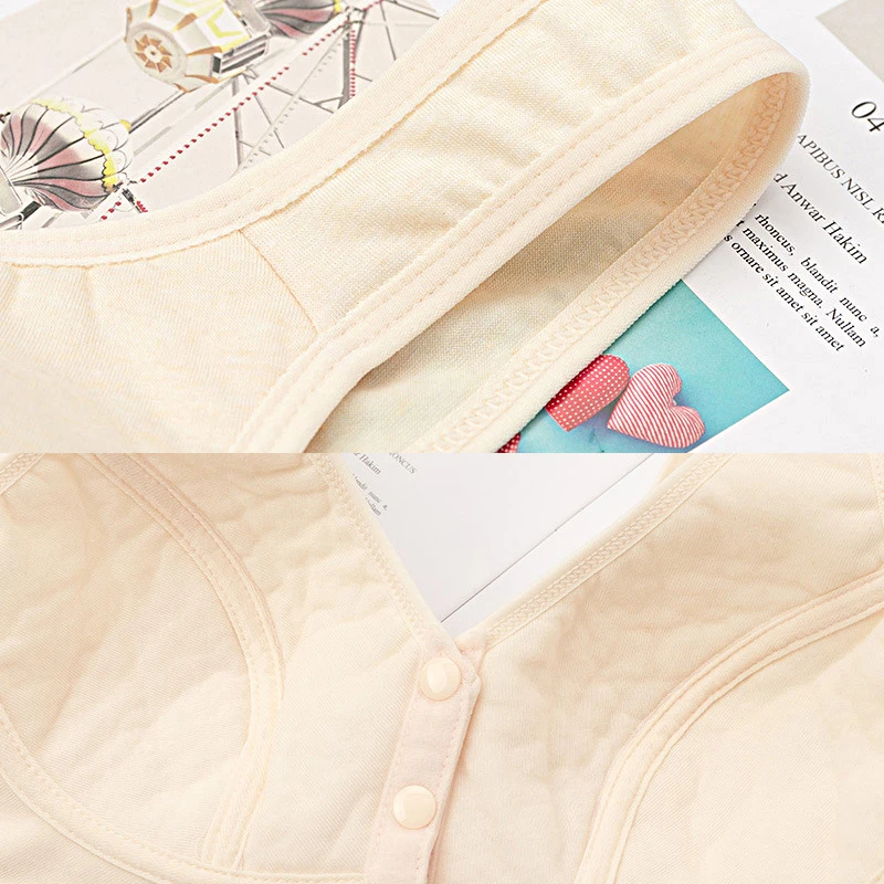 Comfortable Soft Cotton Bra Women Front Closure Camisole Bras Big Size 36-46 AB Cup Middle Age Women Everyday UnderWear