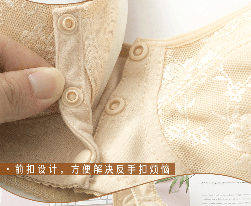 Comfortable Soft Cotton Bra Women Front Closure Camisole Bras Big Size 36-46 AB Cup Middle Age Women Everyday UnderWear