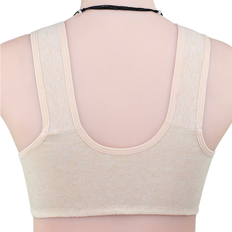 Comfortable Soft Cotton Bra Women Front Closure Camisole Bras Big Size 36-46 AB Cup Middle Age Women Everyday UnderWear