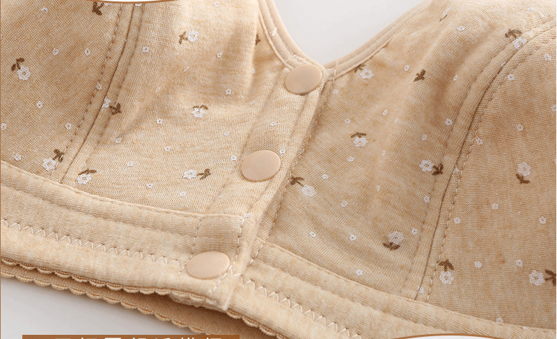 Comfortable Soft Cotton Bra Women Front Closure Camisole Bras Big Size 36-46 AB Cup Middle Age Women Everyday UnderWear