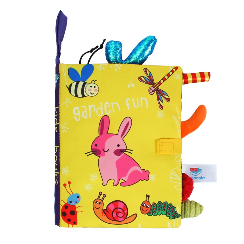 New Baby Rattles Mobiles Toy Soft Animal Cloth Book Newborn Stroller Hanging Bebe Early Learning Educate Baby Toys Kids Gifts