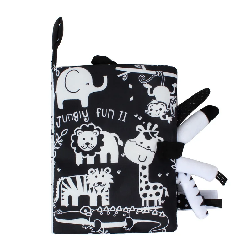 New Baby Rattles Mobiles Toy Soft Animal Cloth Book Newborn Stroller Hanging Bebe Early Learning Educate Baby Toys Kids Gifts