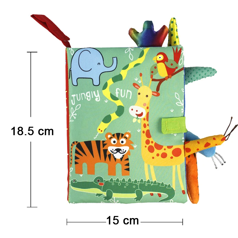 New Baby Rattles Mobiles Toy Soft Animal Cloth Book Newborn Stroller Hanging Bebe Early Learning Educate Baby Toys Kids Gifts