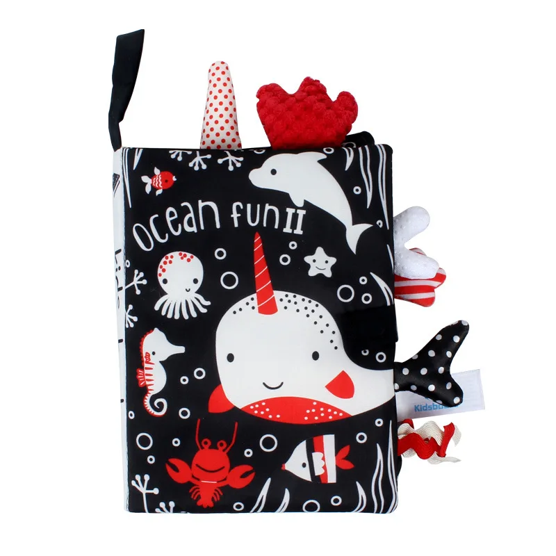 New Baby Rattles Mobiles Toy Soft Animal Cloth Book Newborn Stroller Hanging Bebe Early Learning Educate Baby Toys Kids Gifts