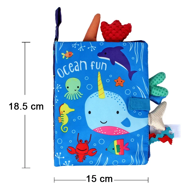 New Baby Rattles Mobiles Toy Soft Animal Cloth Book Newborn Stroller Hanging Bebe Early Learning Educate Baby Toys Kids Gifts