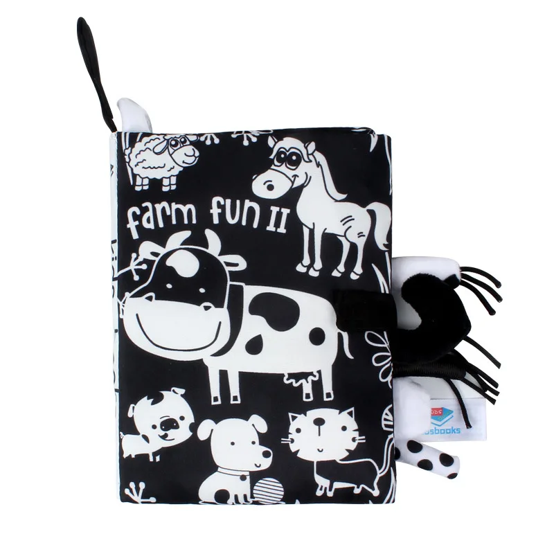 New Baby Rattles Mobiles Toy Soft Animal Cloth Book Newborn Stroller Hanging Bebe Early Learning Educate Baby Toys Kids Gifts