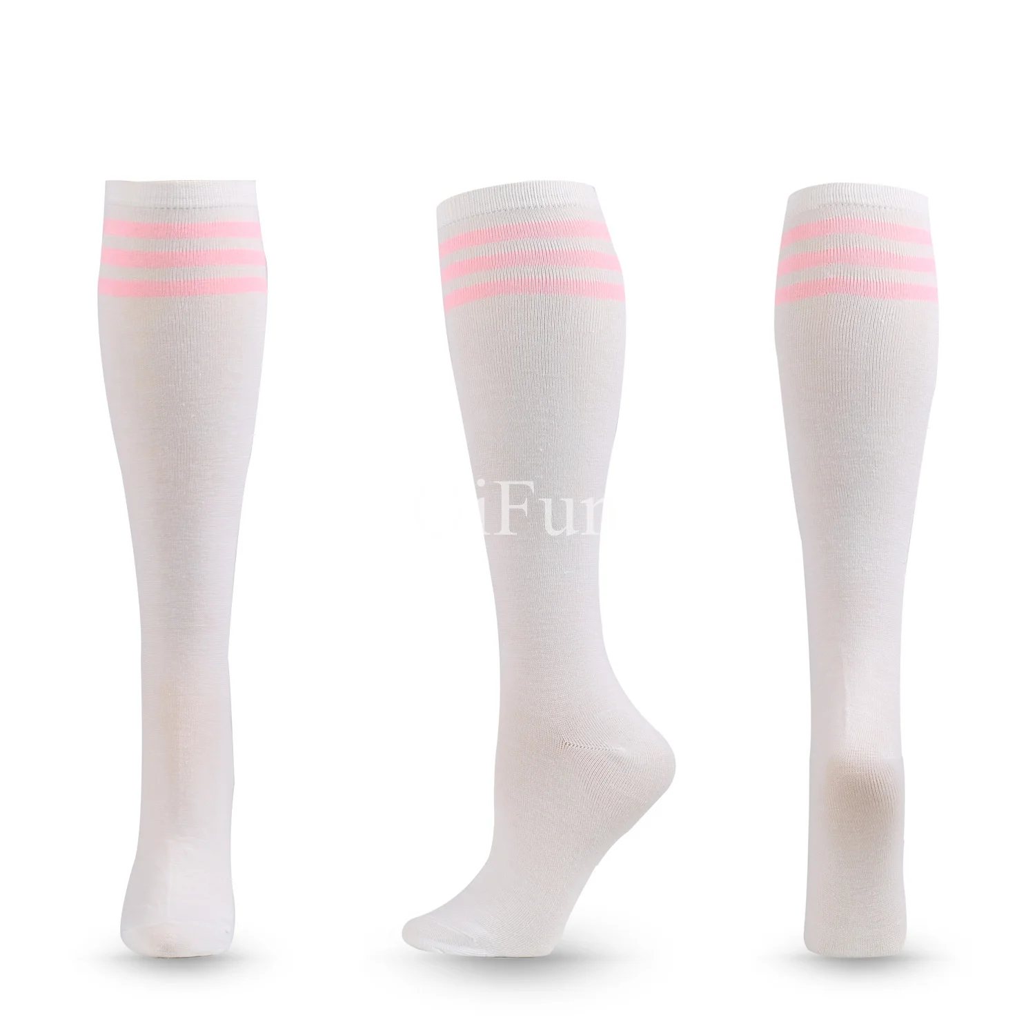 Unisex Compression Socks Football Socks Non-slip Long Tube Knee High Stockings Socks Striped Soccer Socks Running Sports Socks