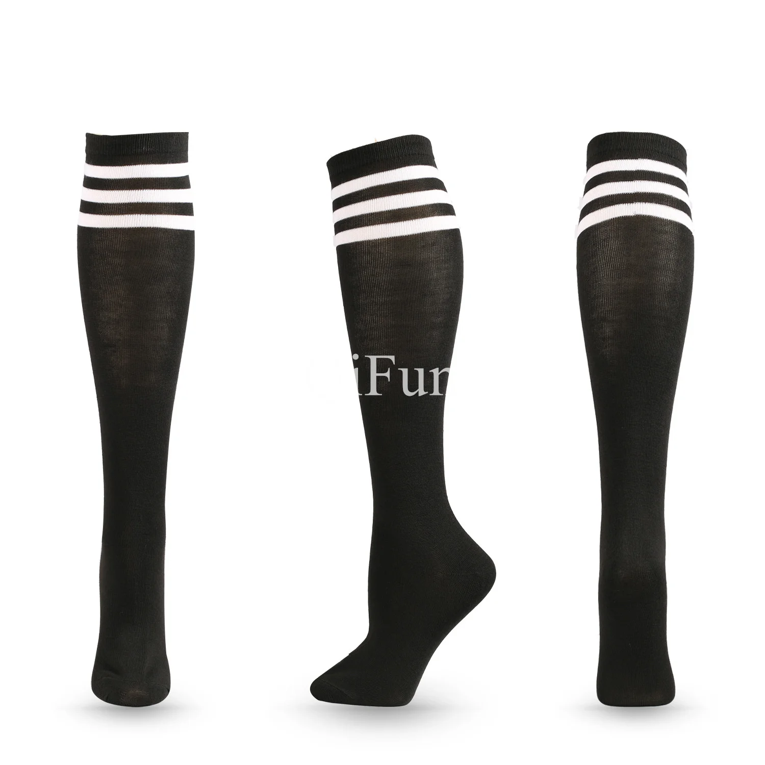 Unisex Compression Socks Football Socks Non-slip Long Tube Knee High Stockings Socks Striped Soccer Socks Running Sports Socks