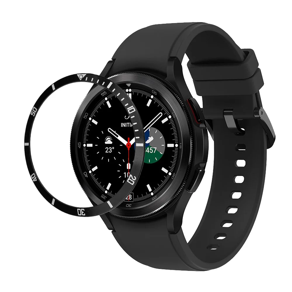 Metal Bezel for Samsung Galaxy Watch 4 6 Classic 47mm 46mm 43mm 42mm Cover Adhesive Case Smart Watch Scale Ring Accessorie