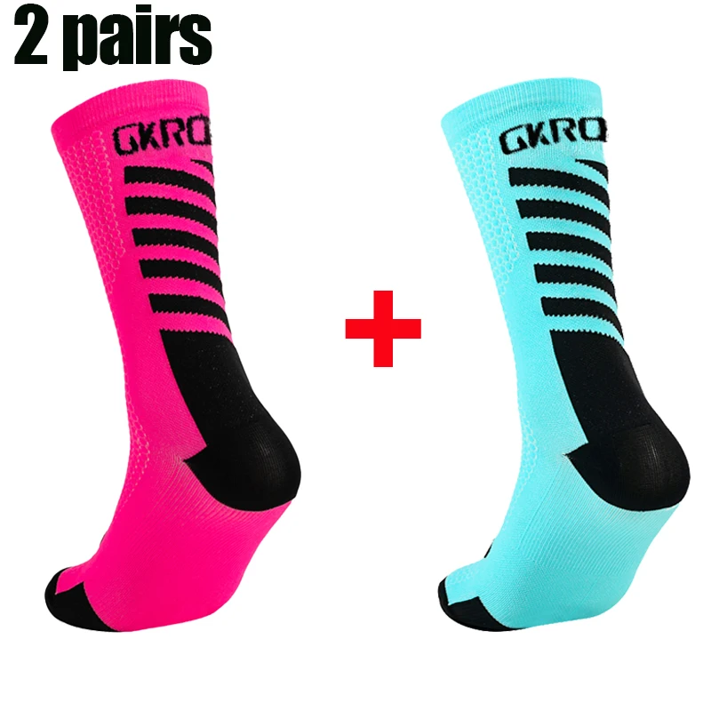 2pairs New Cycling Socks High Quality Compression Men Bike Outdoor Women Running Professional Sports Running