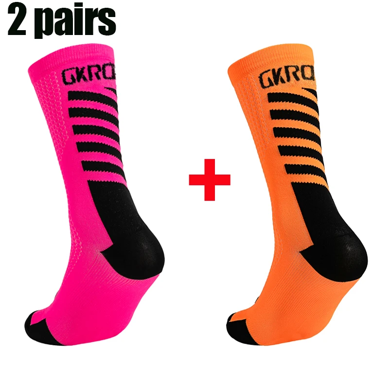 2pairs New Cycling Socks High Quality Compression Men Bike Outdoor Women Running Professional Sports Running