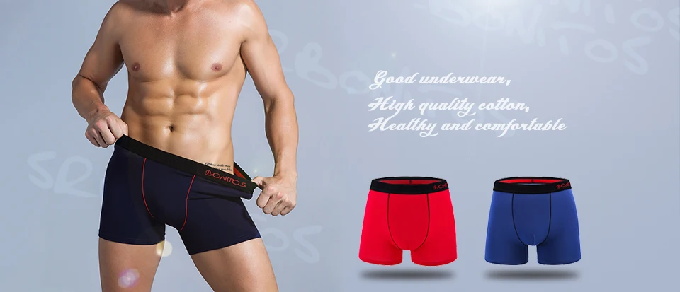 4pcs Man Underwear Cotton Boxer Shorts Sexy Underpants Slip Mens Boxershorts Men's Panties Pack Brand