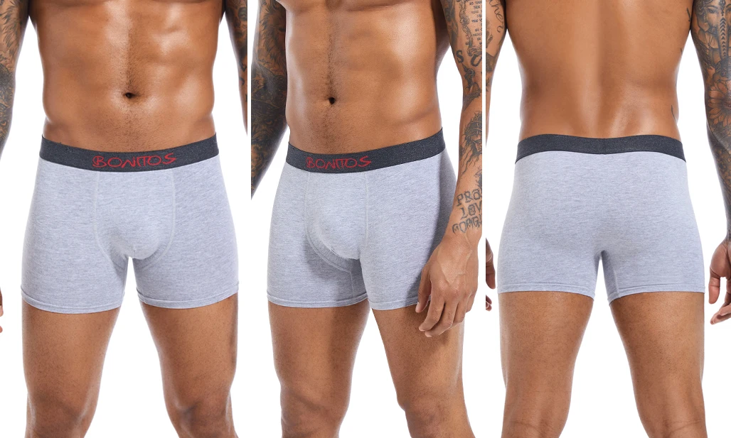 4pcs Man Underwear Cotton Boxer Shorts Sexy Underpants Slip Mens Boxershorts Men's Panties Pack Brand