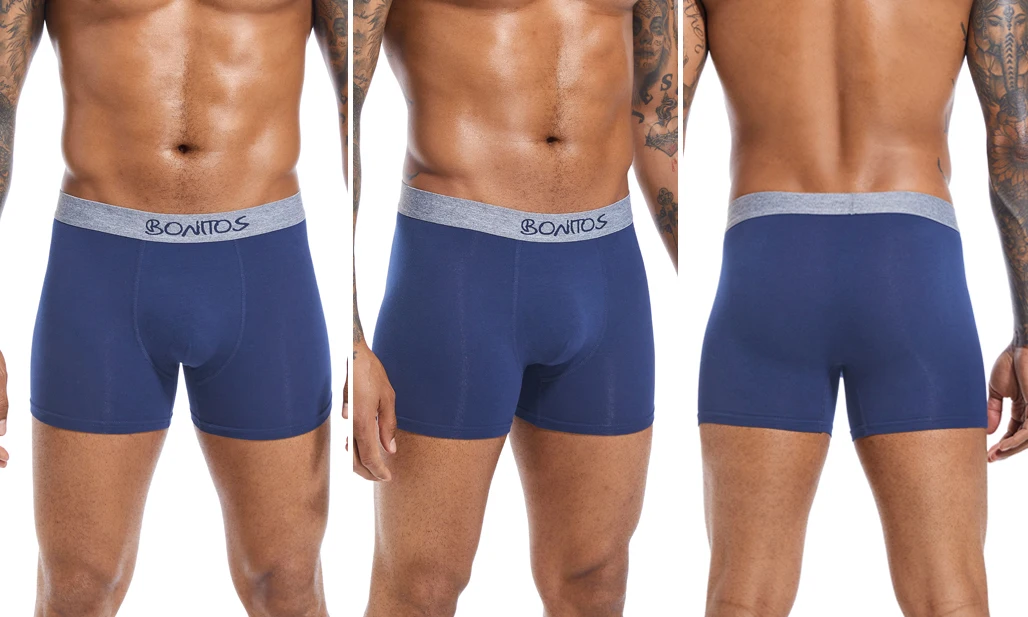 4pcs Man Underwear Cotton Boxer Shorts Sexy Underpants Slip Mens Boxershorts Men's Panties Pack Brand