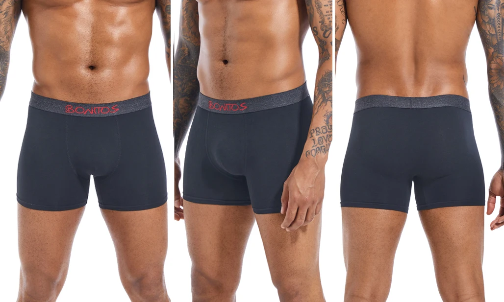4pcs Man Underwear Cotton Boxer Shorts Sexy Underpants Slip Mens Boxershorts Men's Panties Pack Brand