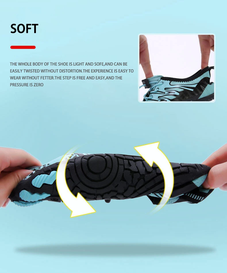 EOCENE Men Women Barefoot Outdoor Sports Aqua Shoes Quick-dry Beach Swimming Fitness Wading Hiking Cycling Water Sneakers Shoes