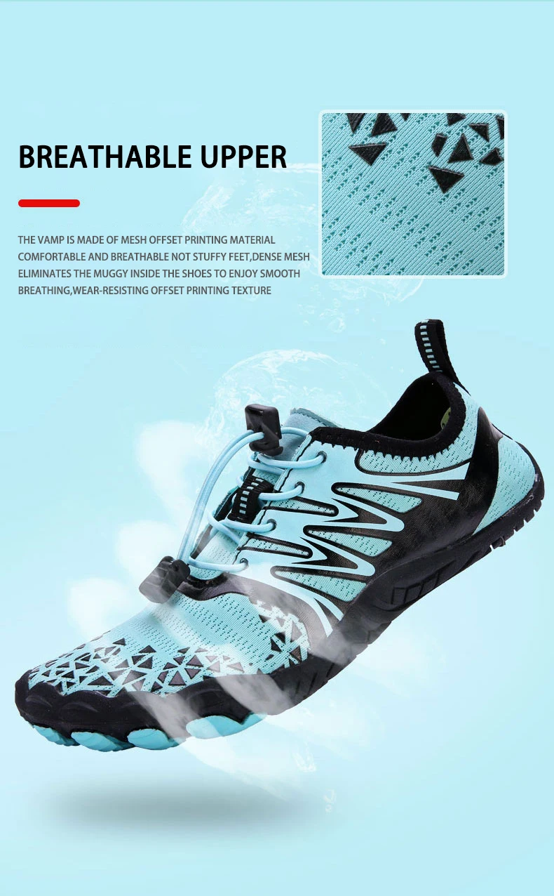 EOCENE Men Women Barefoot Outdoor Sports Aqua Shoes Quick-dry Beach Swimming Fitness Wading Hiking Cycling Water Sneakers Shoes