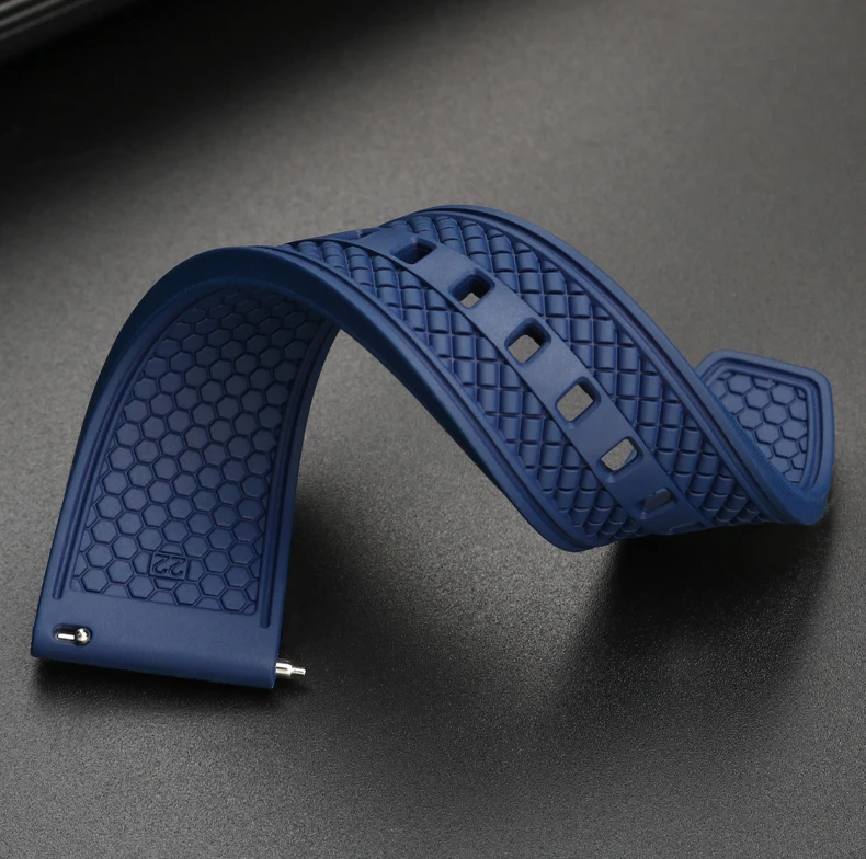 Rubber Watchband For Seiko IWC Rolex Waffle Strap Bracelets Fashion Universal Mens Diver Silicone Sports Watch Band 20mm 22mm